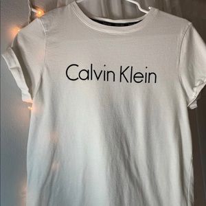 Calvin Klein white logo Tshirt